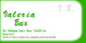 valeria bux business card